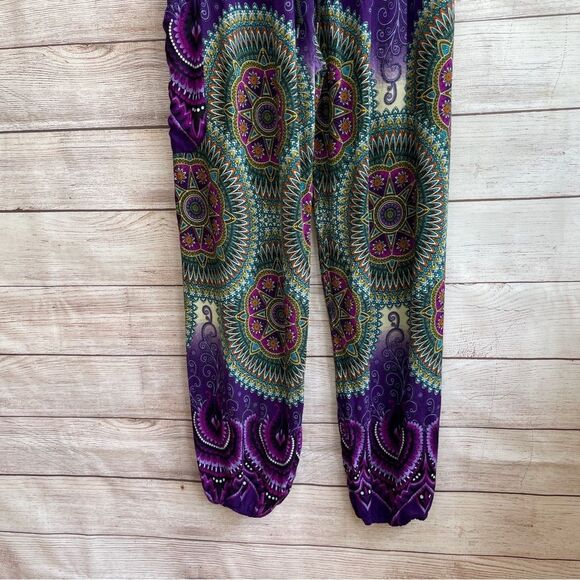 EARTHBOUND TRADING HAREM PANTS IN PURPLE MANDALA‎ PRINT - Picture 3 of 6